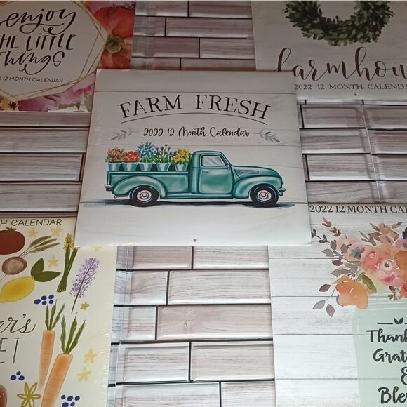 farmhouse Calendars 2022 12-Month set of 5. - Picture 3 of 7